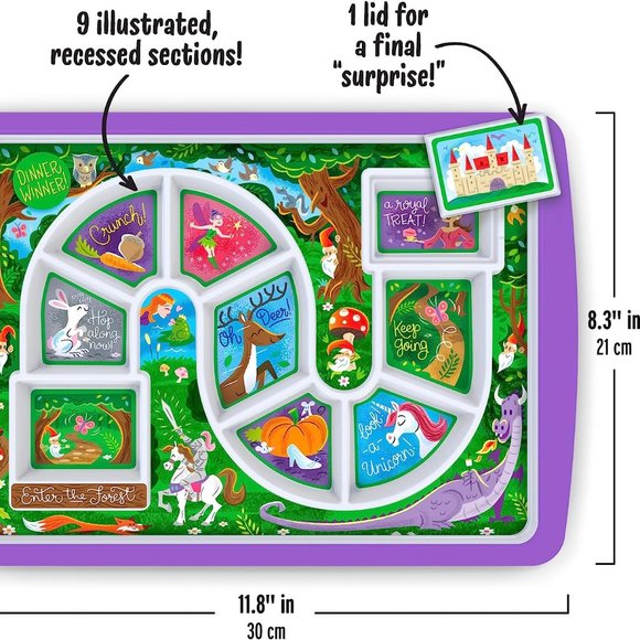 Genuine Fred DINNER WINNER Kids' Dinner Tray / Enchanted Forest Hero NWT - Picture 5 of 6